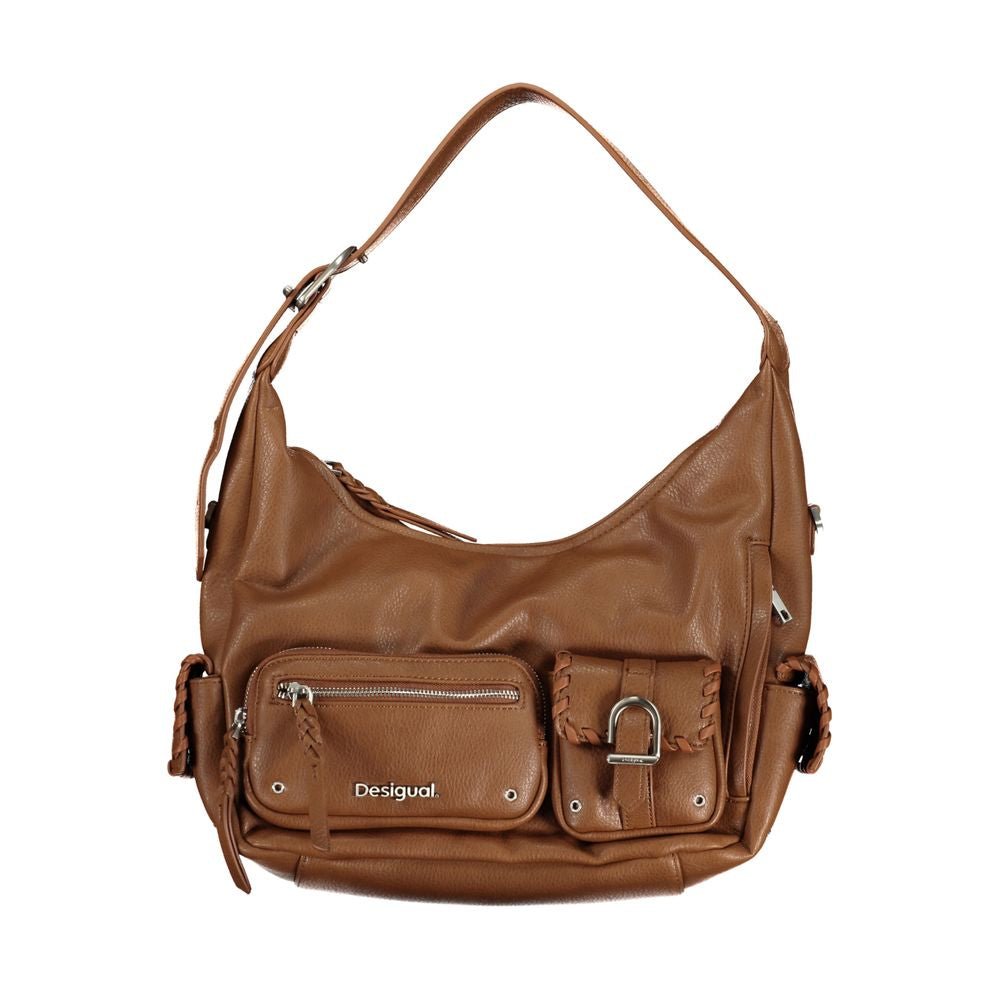 Desigual Brown Polyethylene Handbag - Beyzy Store - Desigual