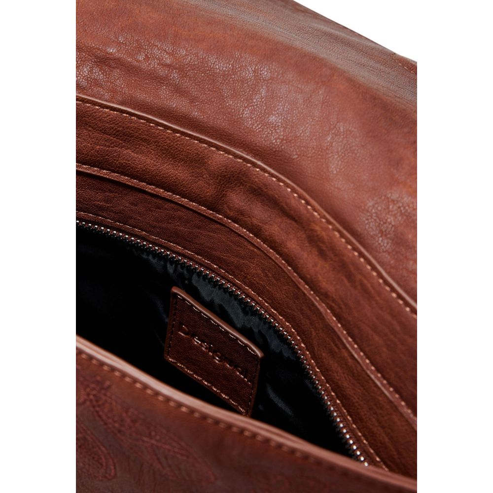 Desigual Brown Polyethylene Handbag - Beyzy Store - Desigual