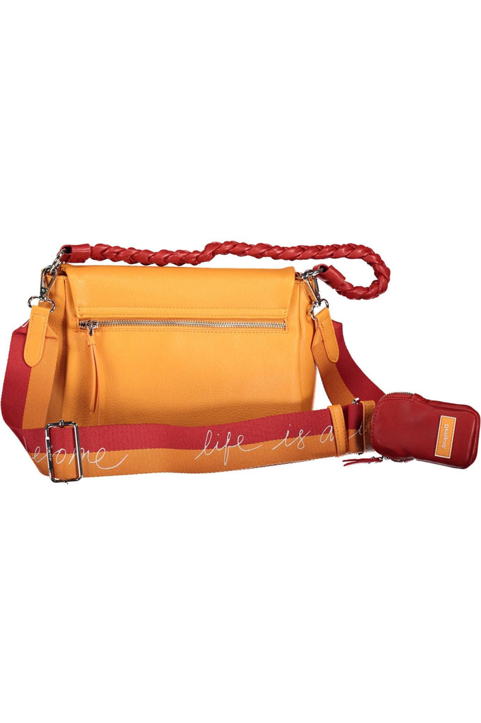 Desigual Chic Orange Shoulder Bag with Contrasting Details - Beyzy Store - Desigual