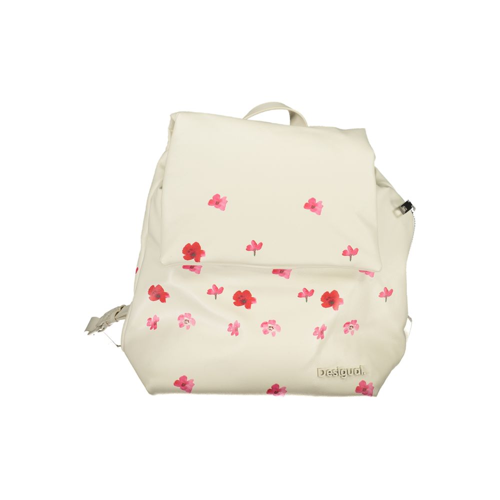 Desigual White Polyethylene Backpack - Beyzy Store - Desigual
