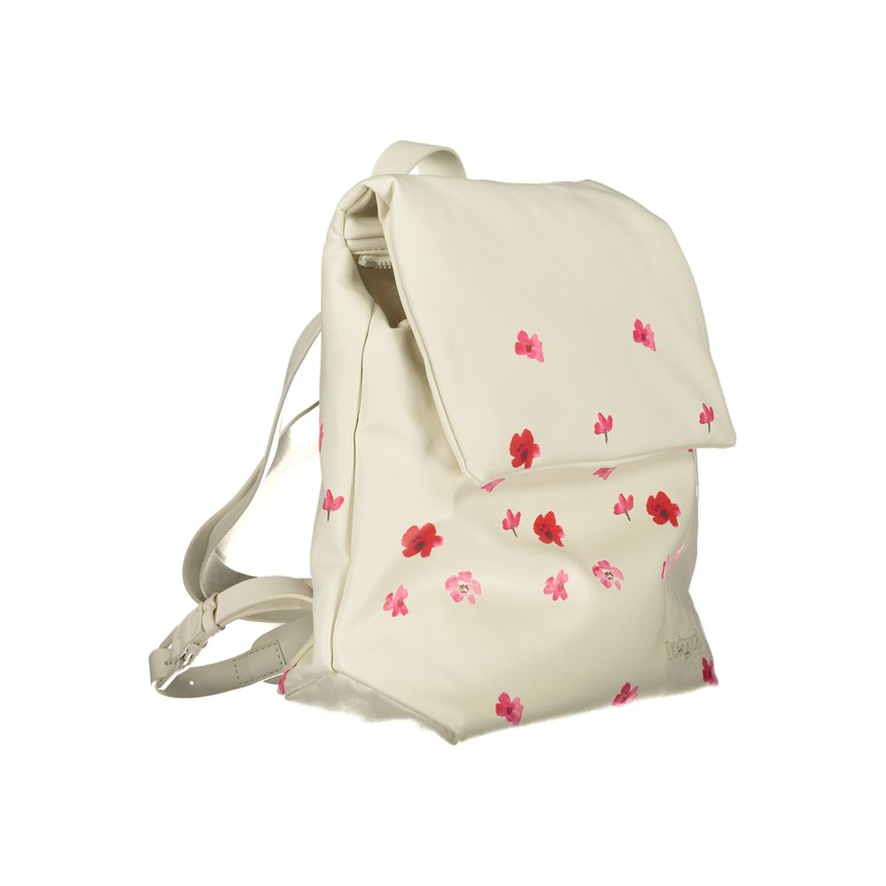 Desigual White Polyethylene Backpack - Beyzy Store - Desigual