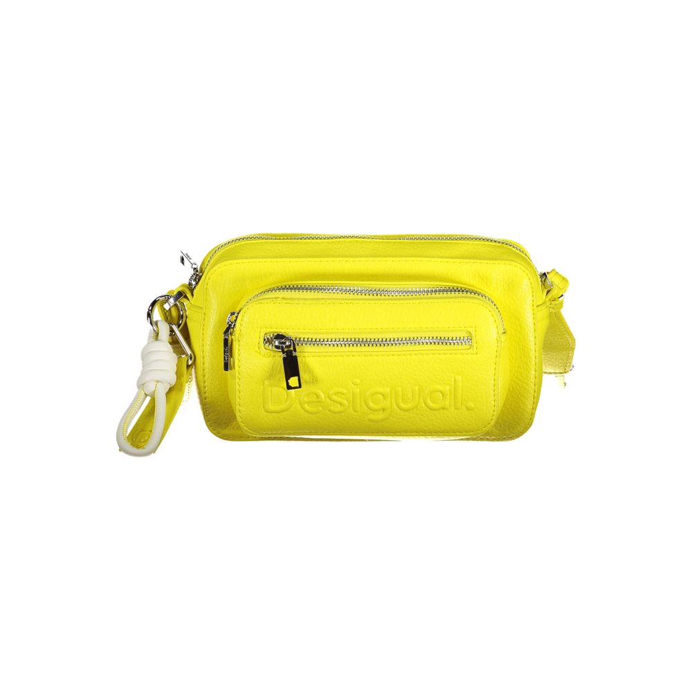 Desigual Yellow Polyethylene Handbag - Beyzy Store - Desigual