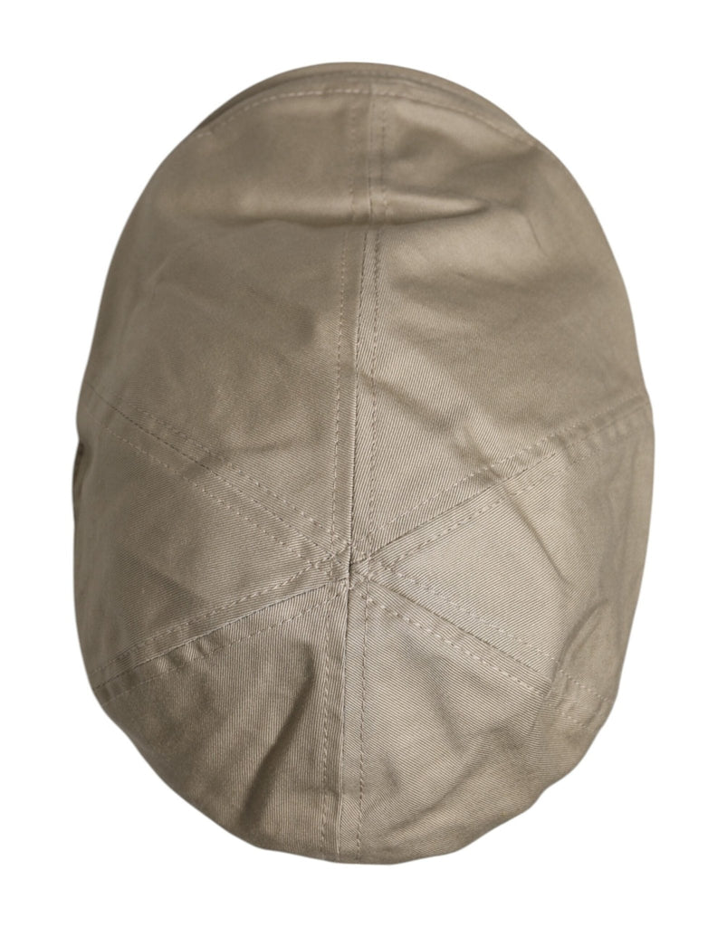 Dolce & Gabbana Beige Cotton Newsboy Capello Cabbie Hat - Beyzy Store - Dolce & Gabbana