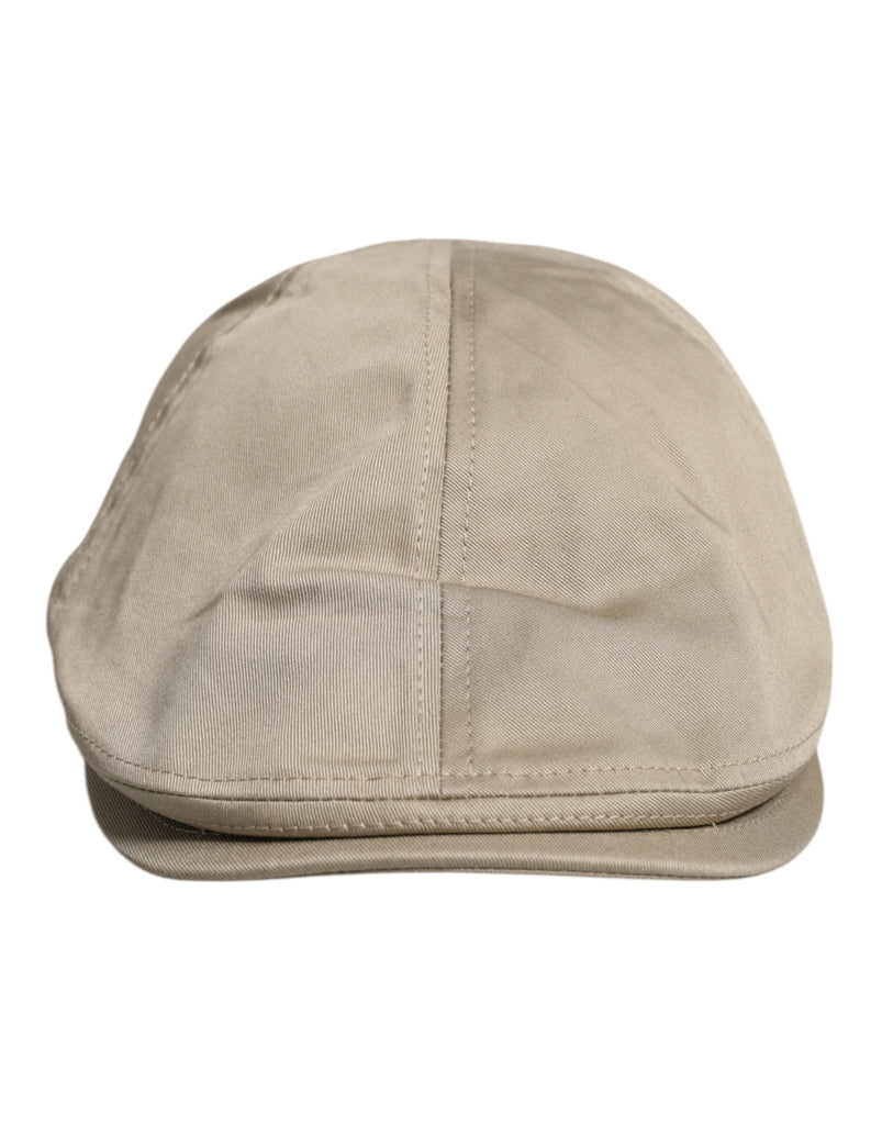 Dolce & Gabbana Beige Cotton Newsboy Capello Cabbie Hat - Beyzy Store - Dolce & Gabbana