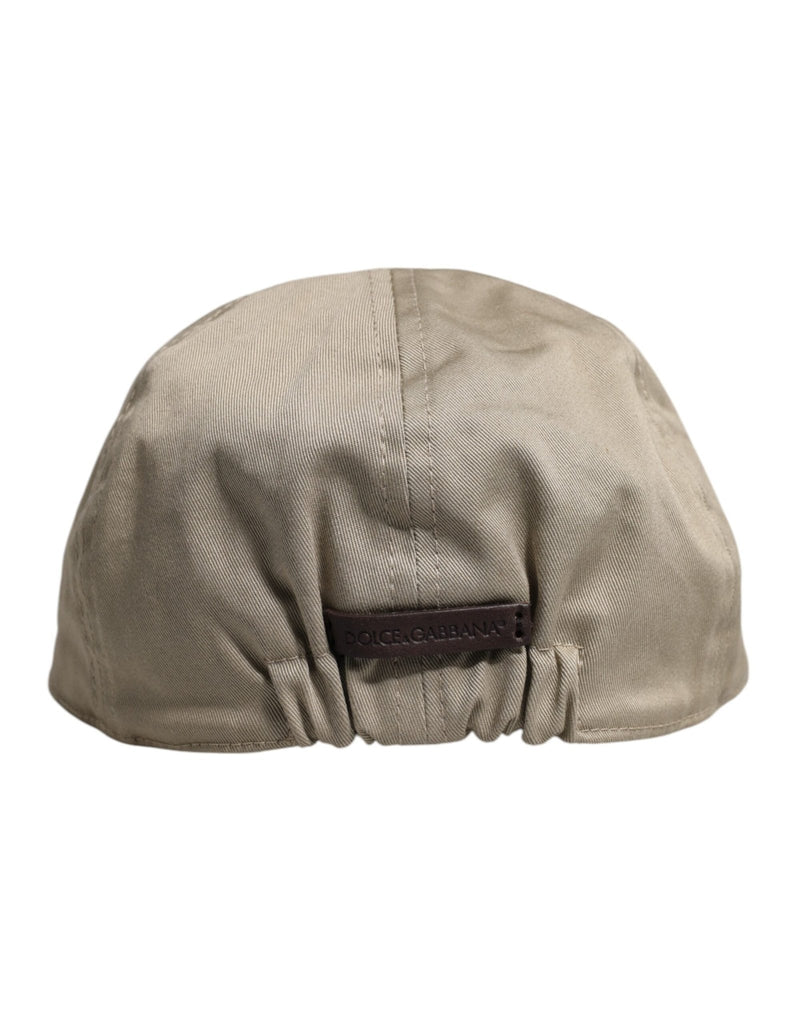 Dolce & Gabbana Beige Cotton Newsboy Capello Cabbie Hat - Beyzy Store - Dolce & Gabbana