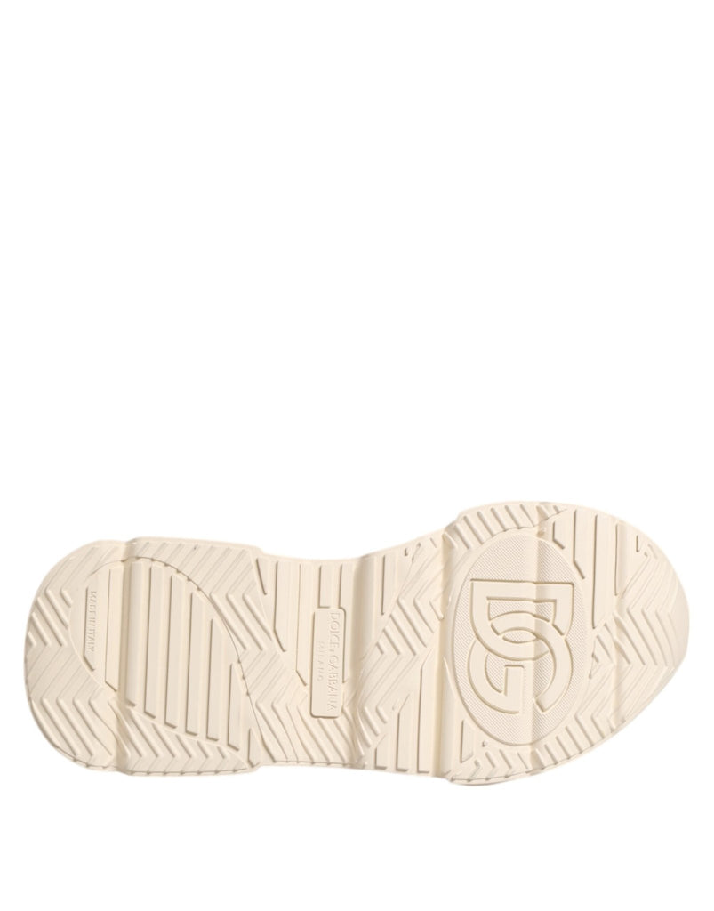 Dolce & Gabbana Beige Leather Daymaster Women Sneaker Shoes - Beyzy Store - Dolce & Gabbana