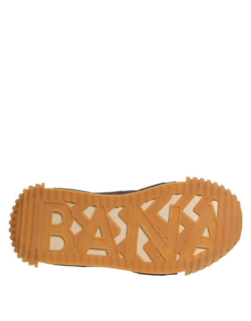 Dolce & Gabbana Beige Neoprene DG Logo NS1 Lace Sneakers Shoes - Beyzy Store - Dolce & Gabbana