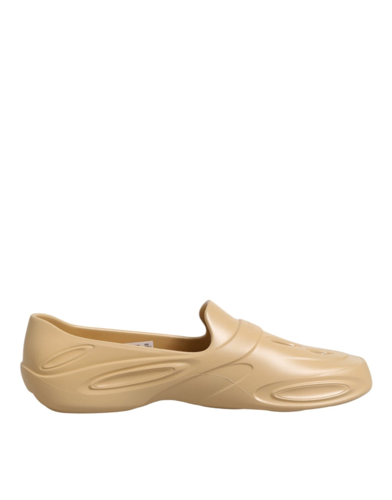 Dolce & Gabbana Beige Rubber Slides Low Top Sneakers Shoes - Beyzy Store - Dolce & Gabbana