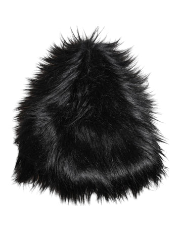 Dolce & Gabbana Black Acrylic Fur Womens Bucket Hat - Beyzy Store - Dolce & Gabbana