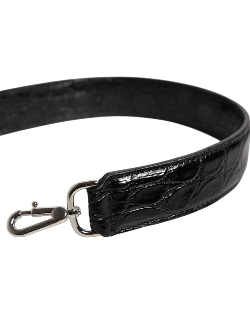 Dolce & Gabbana Black Alligator Leather Bag Shoulder Strap - Beyzy Store - Dolce & Gabbana