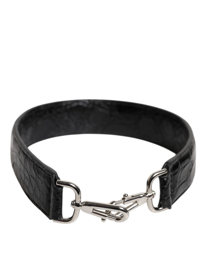 Dolce & Gabbana Black Alligator Leather Bag Shoulder Strap - Beyzy Store - Dolce & Gabbana