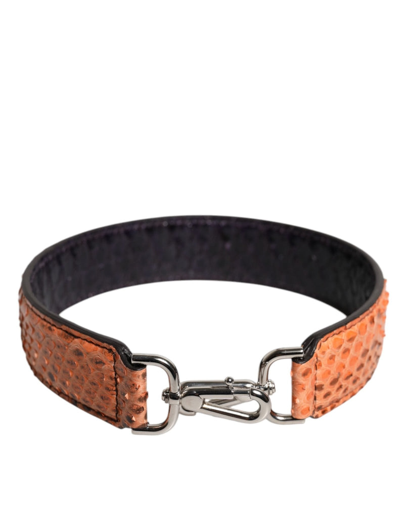 Dolce & Gabbana Black Beige Exotic Leather Bag Shoulder Strap - Beyzy Store - Dolce & Gabbana
