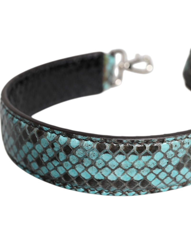 Dolce & Gabbana Black Blue Exotic Leather Bag Shoulder Strap - Beyzy Store - Dolce & Gabbana