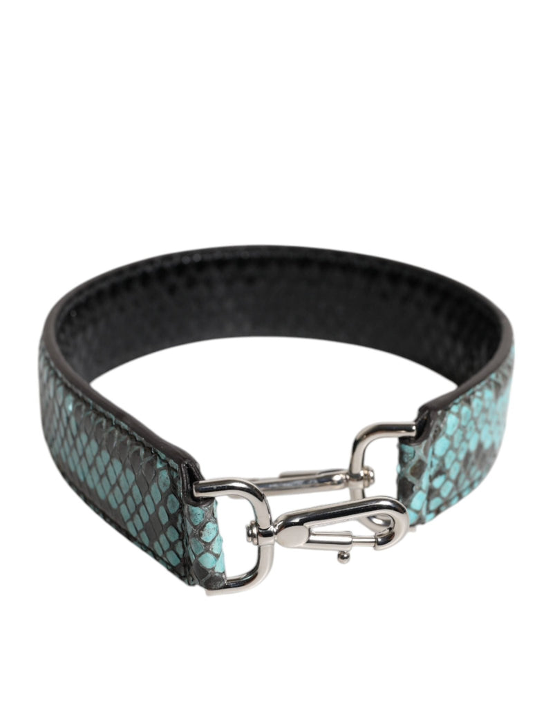 Dolce & Gabbana Black Blue Exotic Leather Bag Shoulder Strap - Beyzy Store - Dolce & Gabbana