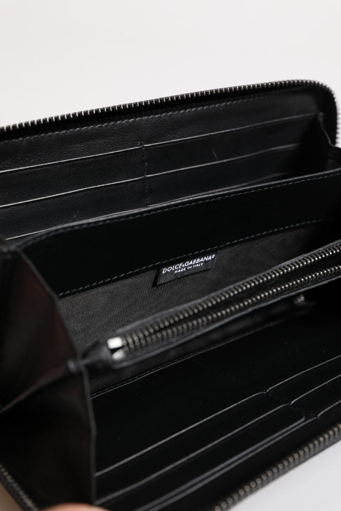 Dolce & Gabbana Black Blue Exotic Leather Embossed Continental Wallet - Beyzy Store - Dolce & Gabbana