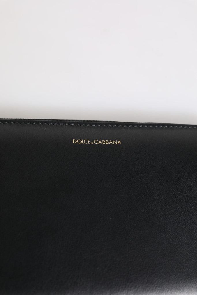 Dolce & Gabbana Black Blue Exotic Leather Embossed Continental Wallet - Beyzy Store - Dolce & Gabbana