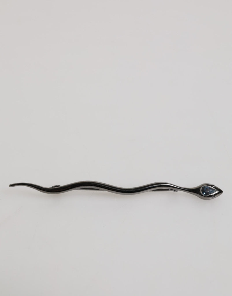 Dolce & Gabbana Black Brass Crystal Spilla Serpente Mens Brooch Pin - Beyzy Store - Dolce & Gabbana