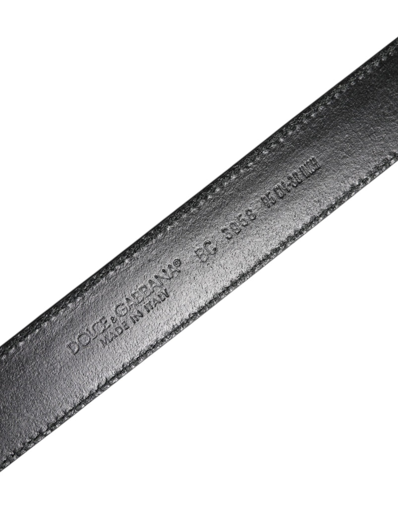 Dolce & Gabbana Black Brown Leather Classic Metal Buckle Belt - Beyzy Store - Dolce & Gabbana