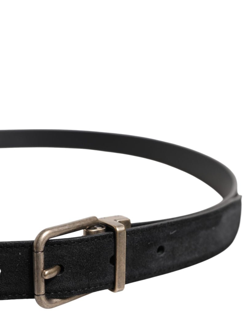 Dolce & Gabbana Black Calf Leather Classic Metal Buckle Belt - Beyzy Store - Dolce & Gabbana