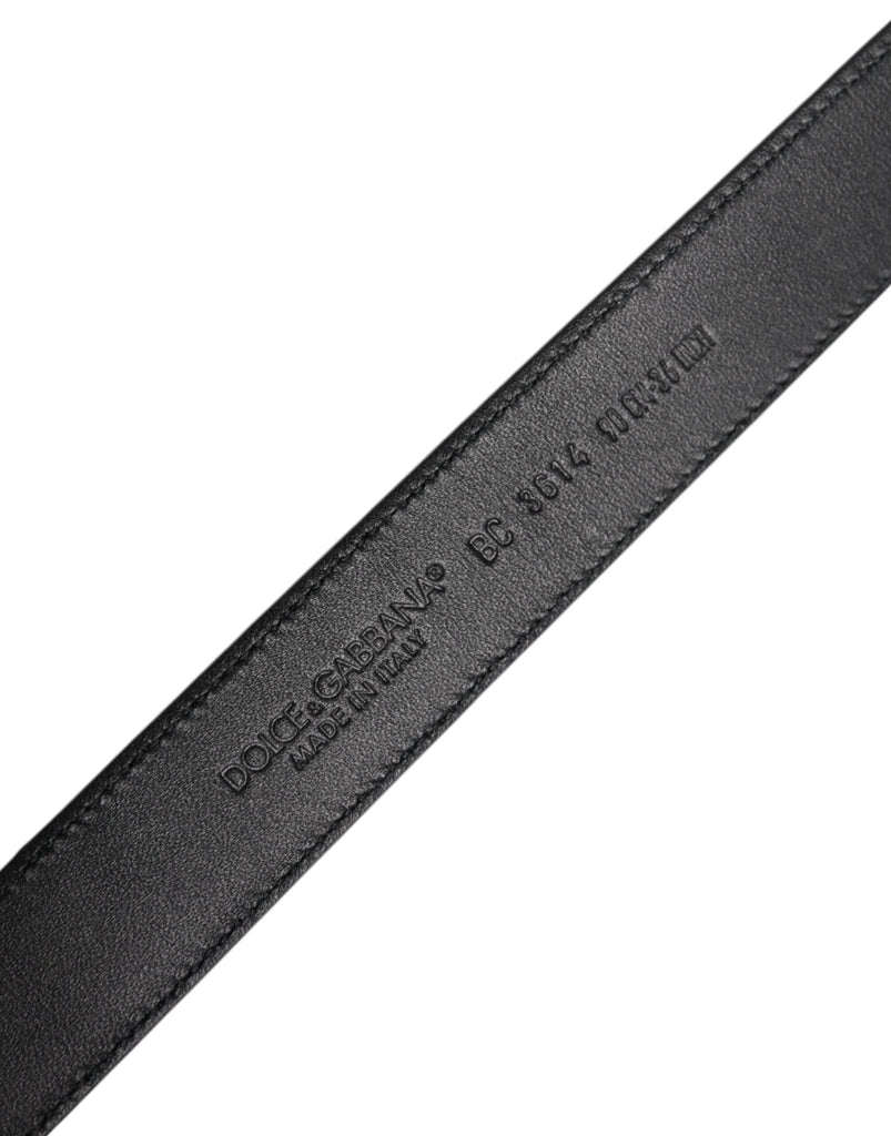 Dolce & Gabbana Black Calf Leather Classic Metal Buckle Belt - Beyzy Store - Dolce & Gabbana