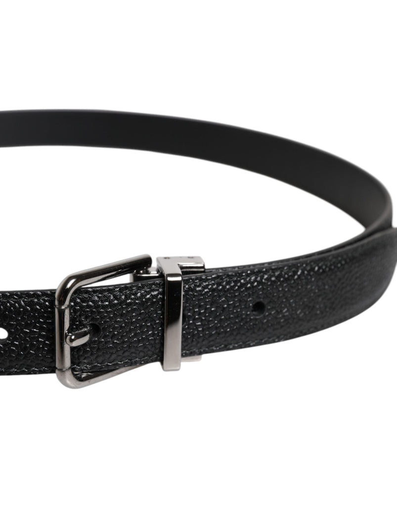Dolce & Gabbana Black Calf Leather Classic Metal Buckle Belt - Beyzy Store - Dolce & Gabbana