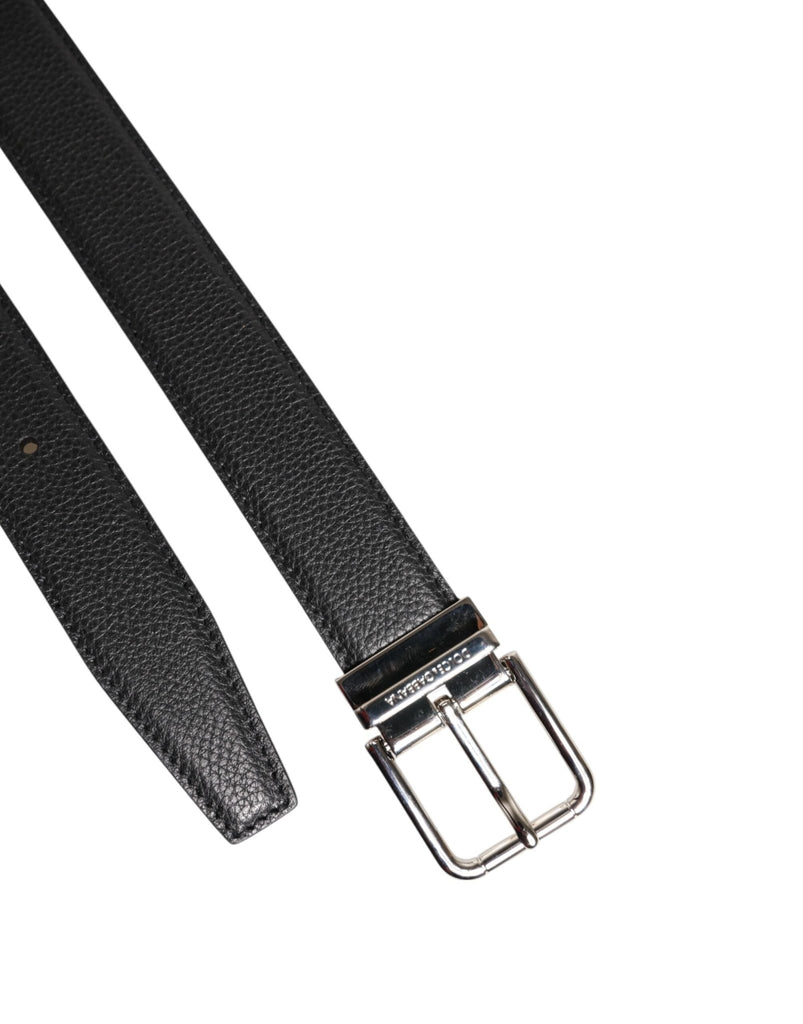 Dolce & Gabbana Black Calf Leather Classic Metal Buckle Belt - Beyzy Store - Dolce & Gabbana
