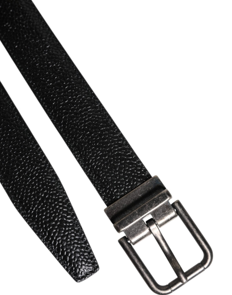Dolce & Gabbana Black Calf Leather Classic Metal Buckle Belt - Beyzy Store - Dolce & Gabbana