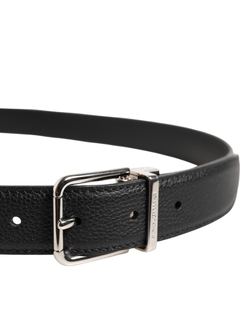 Dolce & Gabbana Black Calf Leather Classic Metal Buckle Belt - Beyzy Store - Dolce & Gabbana