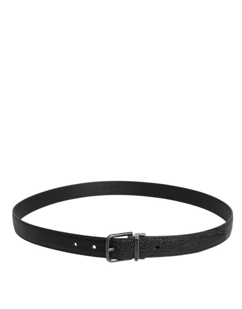 Dolce & Gabbana Black Calf Leather Classic Metal Buckle Belt - Beyzy Store - Dolce & Gabbana
