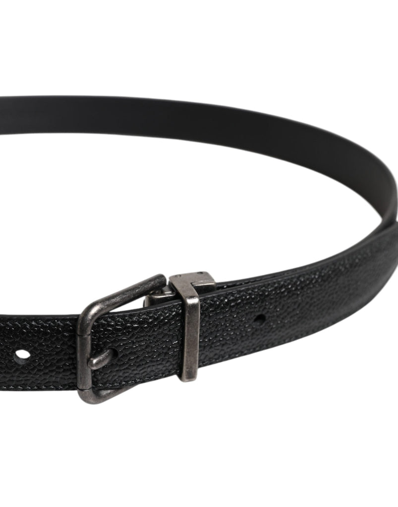 Dolce & Gabbana Black Calf Leather Classic Metal Buckle Belt - Beyzy Store - Dolce & Gabbana