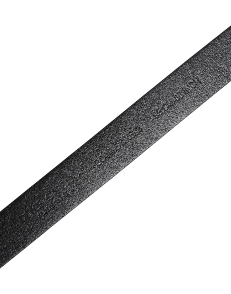Dolce & Gabbana Black Calf Leather Gold Metal Buckle Belt - Beyzy Store - Dolce & Gabbana
