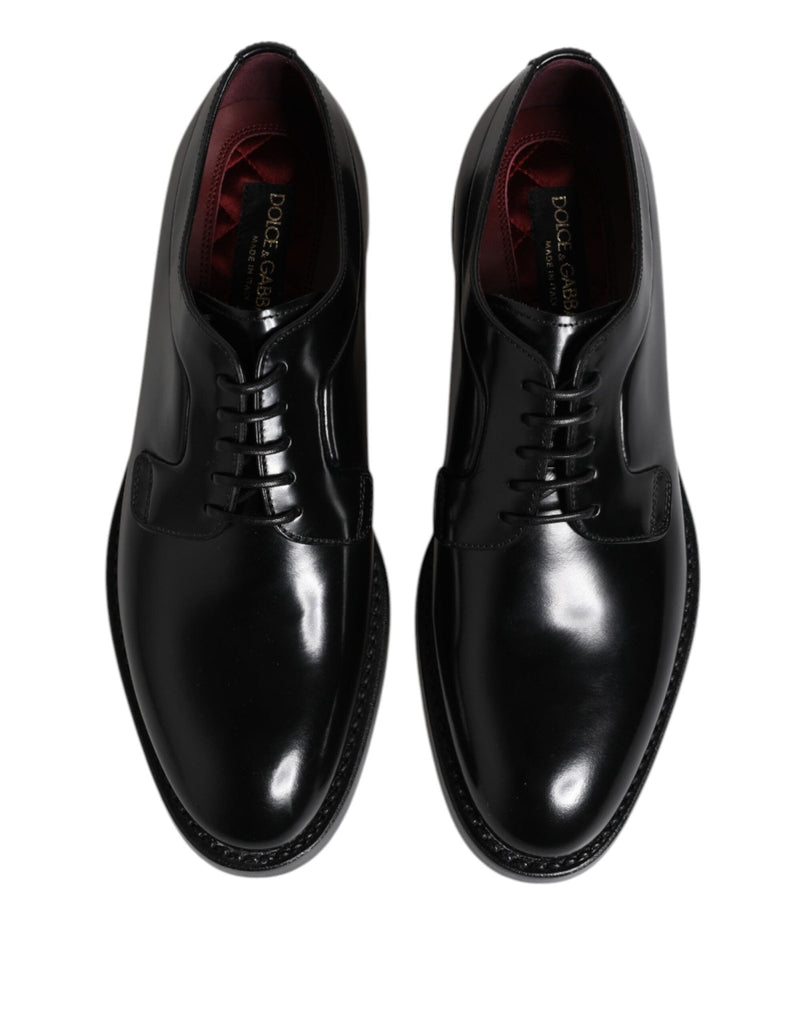 Dolce & Gabbana Black Calf Leather Lace Up Dress Derby Shoes - Beyzy Store - Dolce & Gabbana