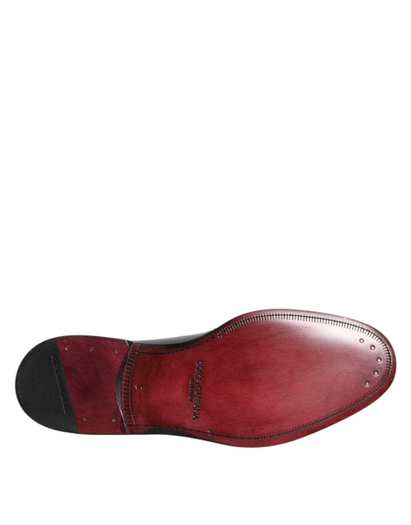 Dolce & Gabbana Black Calf Leather Lace Up Dress Derby Shoes - Beyzy Store - Dolce & Gabbana