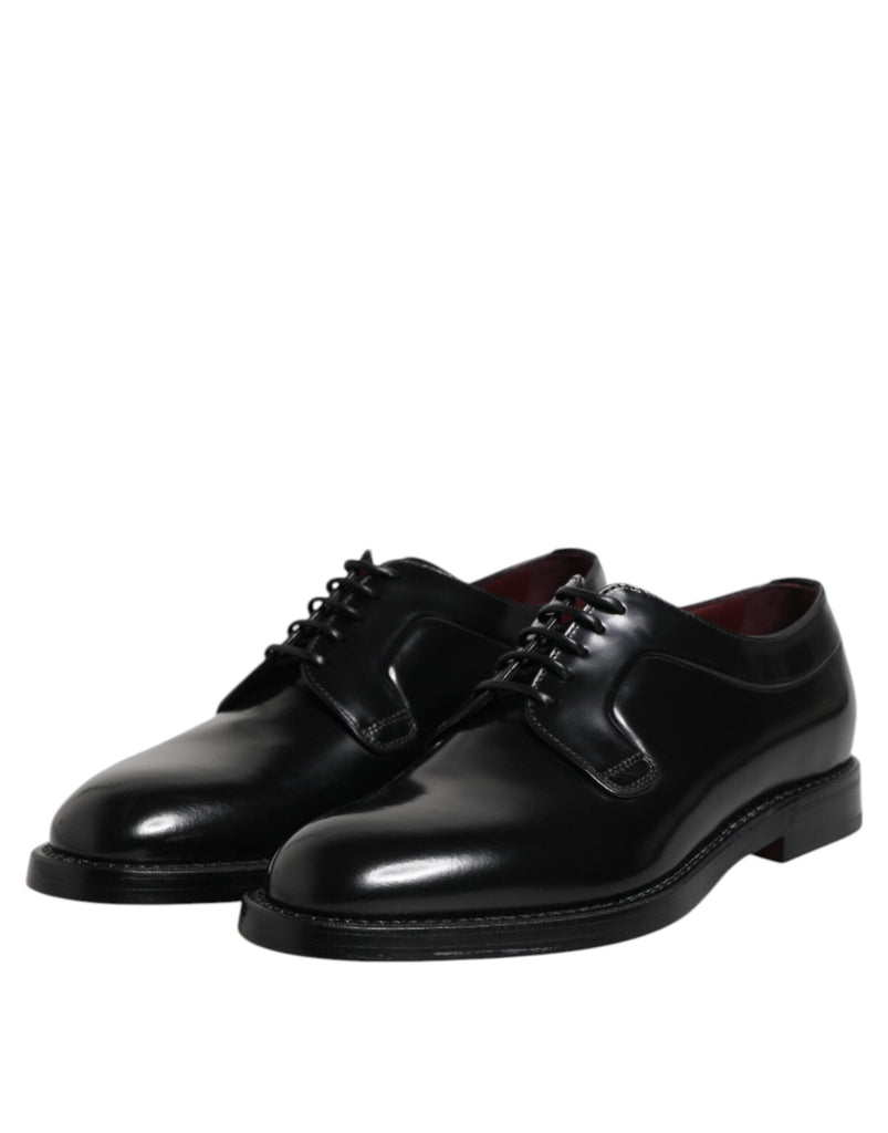 Dolce & Gabbana Black Calf Leather Lace Up Dress Derby Shoes - Beyzy Store - Dolce & Gabbana