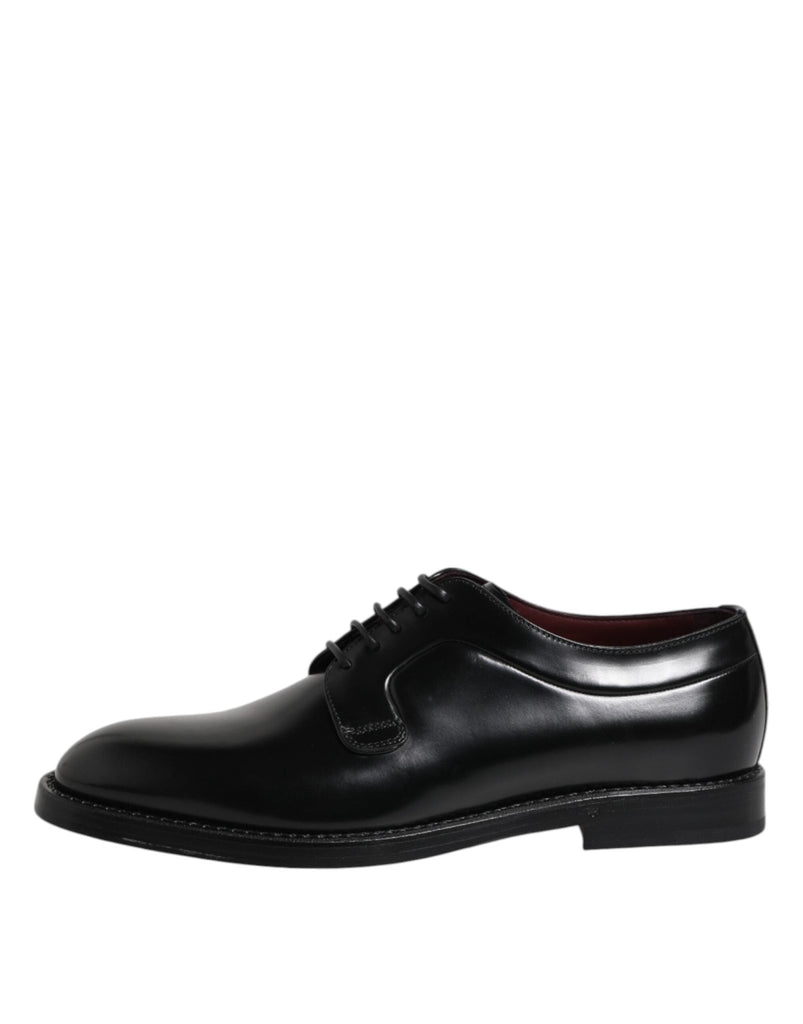 Dolce & Gabbana Black Calf Leather Lace Up Dress Derby Shoes - Beyzy Store - Dolce & Gabbana