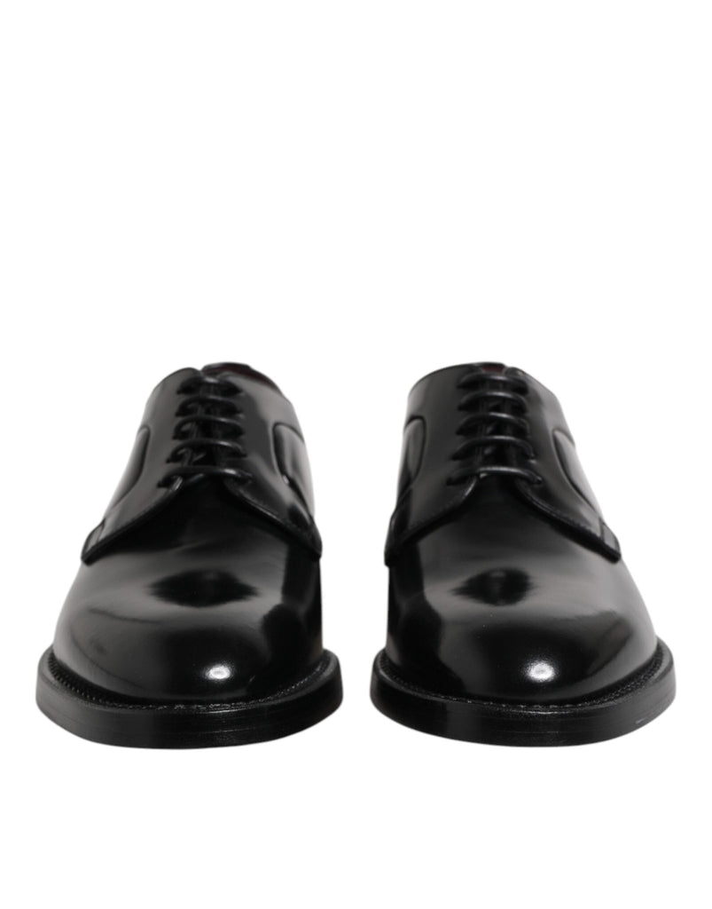 Dolce & Gabbana Black Calf Leather Lace Up Dress Derby Shoes - Beyzy Store - Dolce & Gabbana