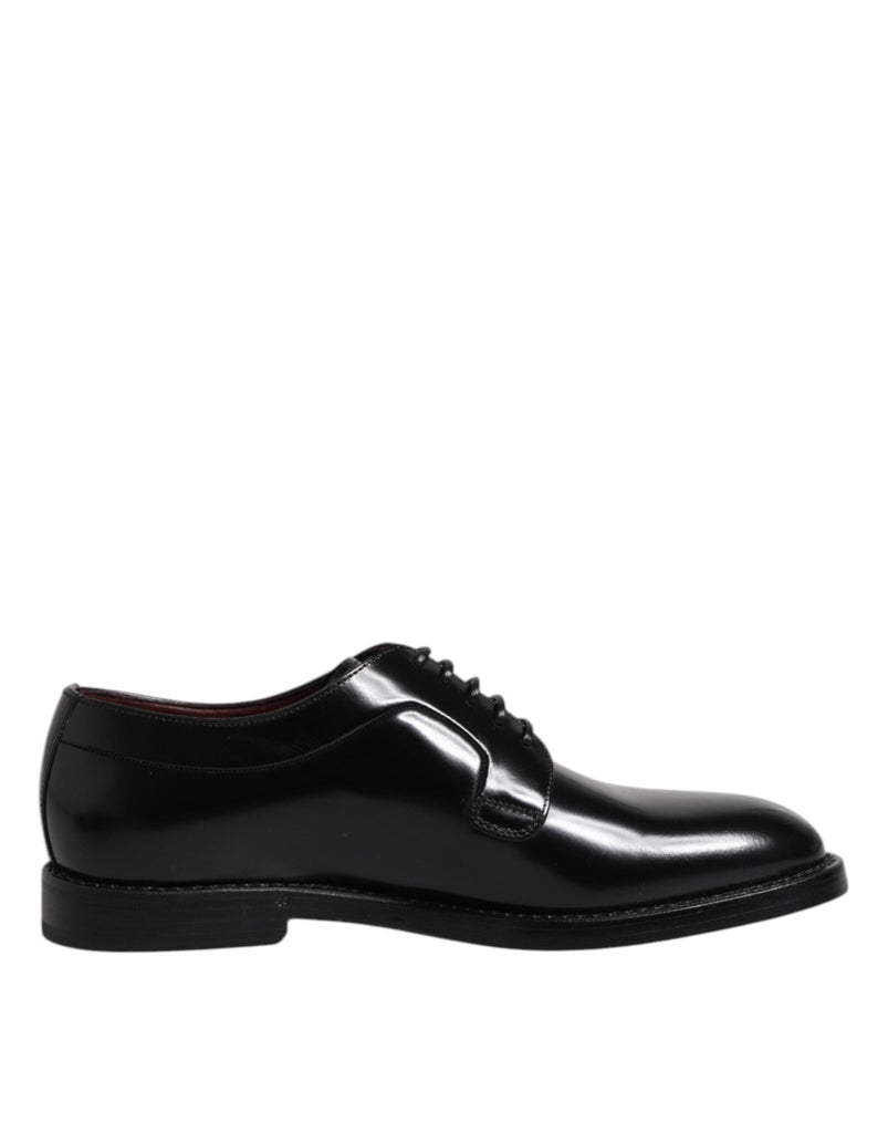 Dolce & Gabbana Black Calf Leather Lace Up Dress Derby Shoes - Beyzy Store - Dolce & Gabbana