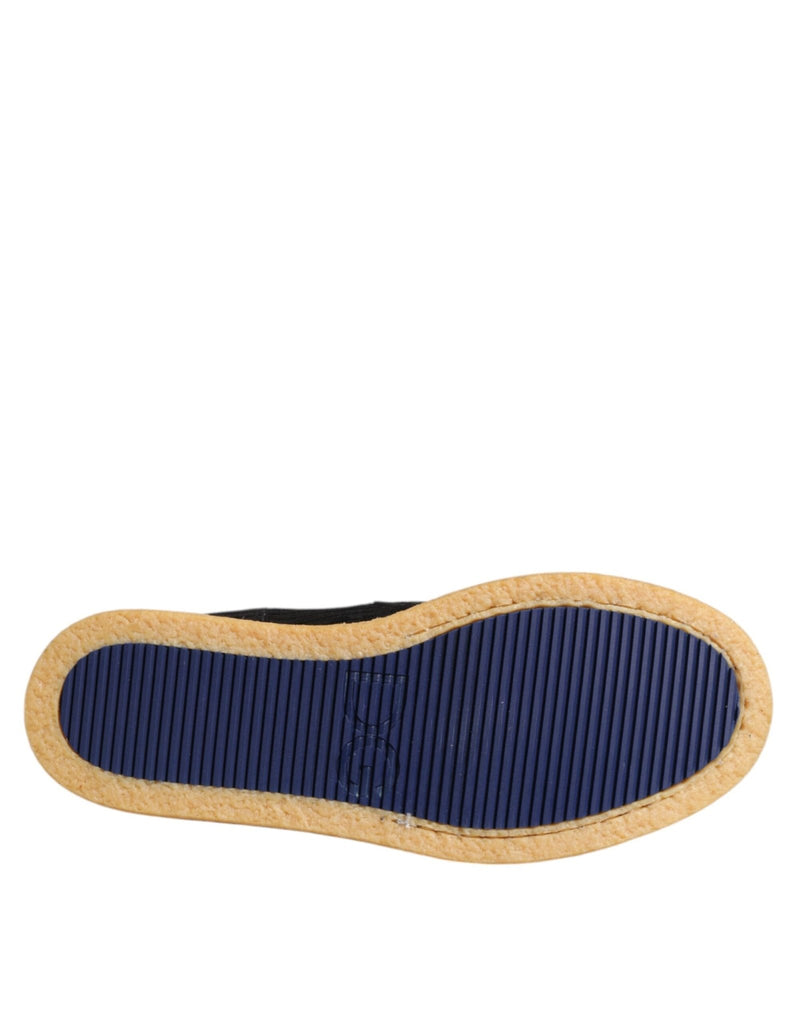 Dolce & Gabbana Black Calf Suede Slip On Ankle Boots Shoes - Beyzy Store - Dolce & Gabbana