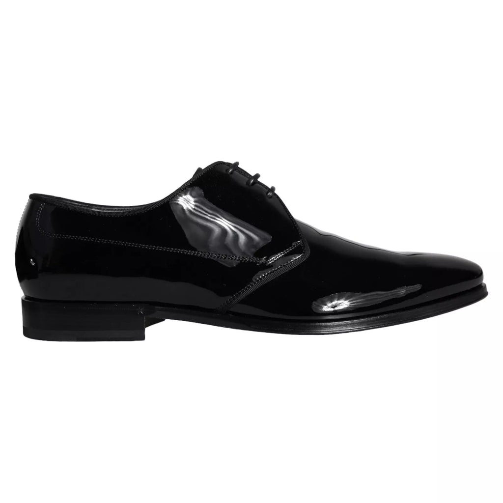 Dolce & Gabbana Black Calfskin Leather Derby Men Dress Shoes - Beyzy Store - Dolce & Gabbana
