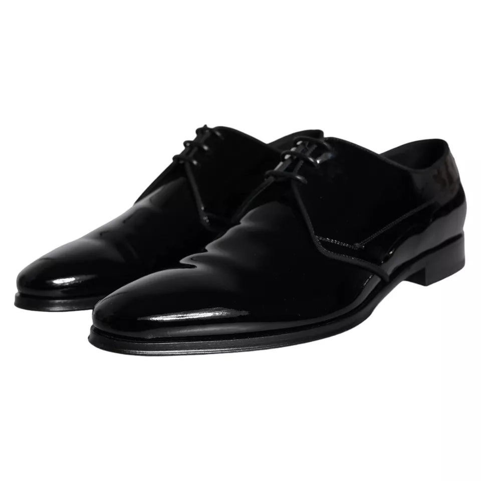 Dolce & Gabbana Black Calfskin Leather Derby Men Dress Shoes - Beyzy Store - Dolce & Gabbana