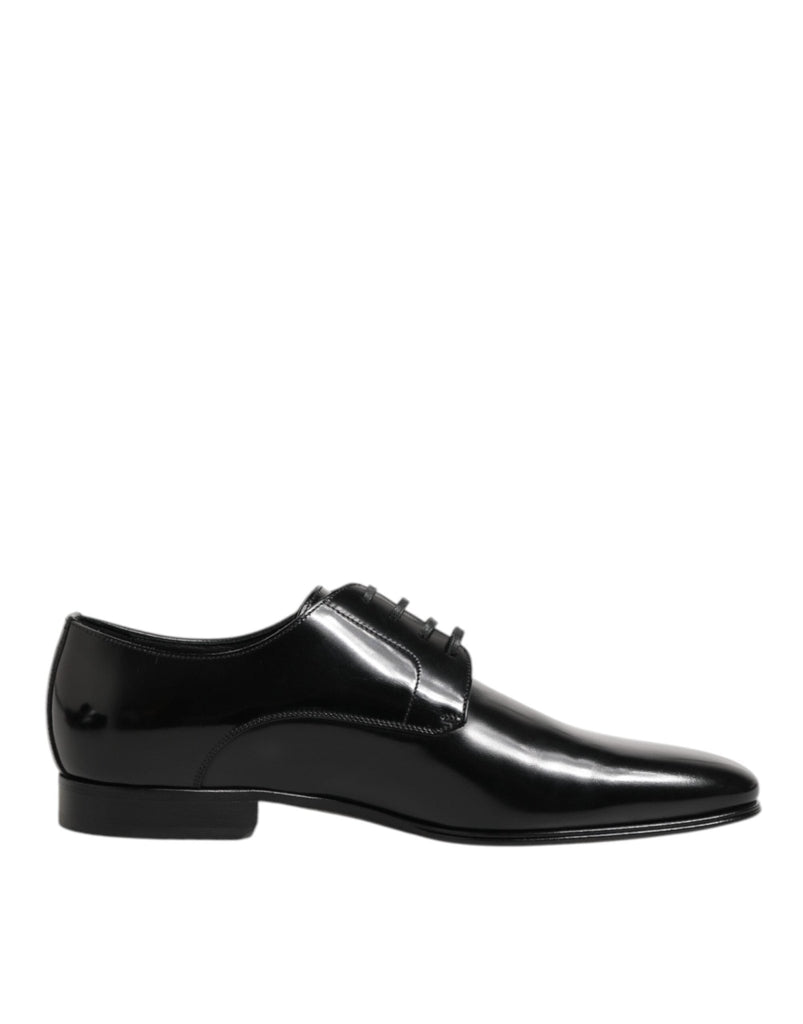 Dolce & Gabbana Black Calfskin Leather Derby Men Dress Shoes - Beyzy Store - Dolce & Gabbana