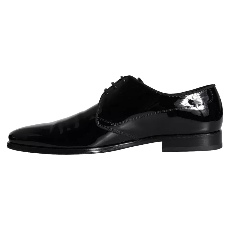 Dolce & Gabbana Black Calfskin Leather Derby Men Dress Shoes - Beyzy Store - Dolce & Gabbana