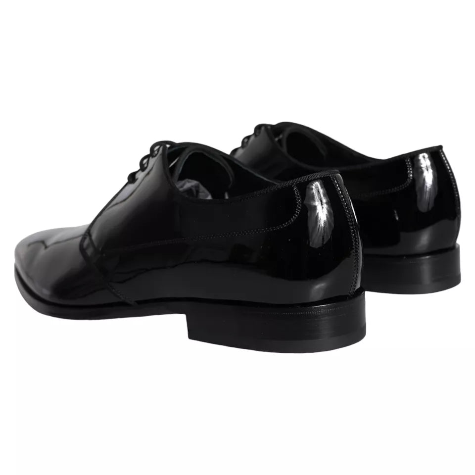 Dolce & Gabbana Black Calfskin Leather Derby Men Dress Shoes - Beyzy Store - Dolce & Gabbana