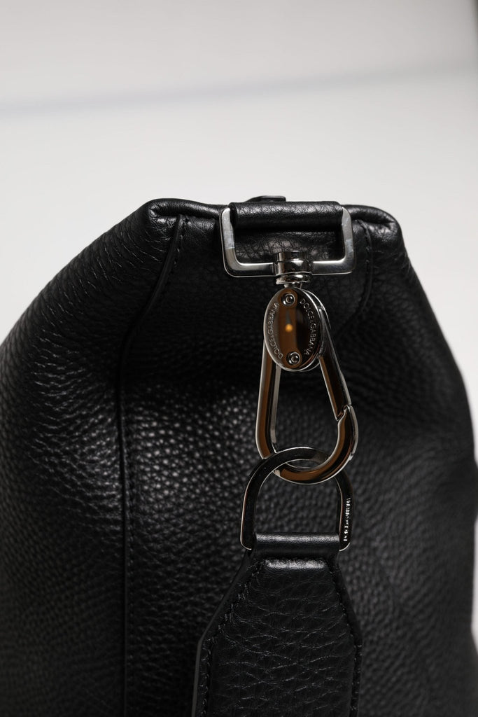 Dolce & Gabbana Black Calfskin Leather Hand Shoulder Duffle Bag - Beyzy Store - Dolce & Gabbana