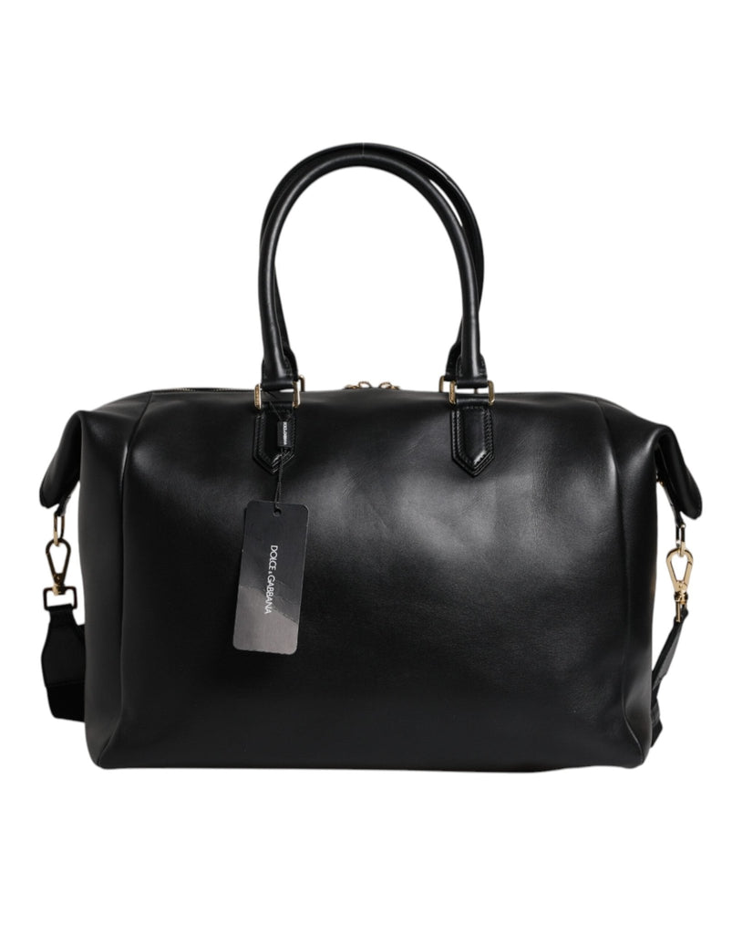 Dolce & Gabbana Black Calfskin Leather Hand Shoulder Duffle Bag - Beyzy Store - Dolce & Gabbana