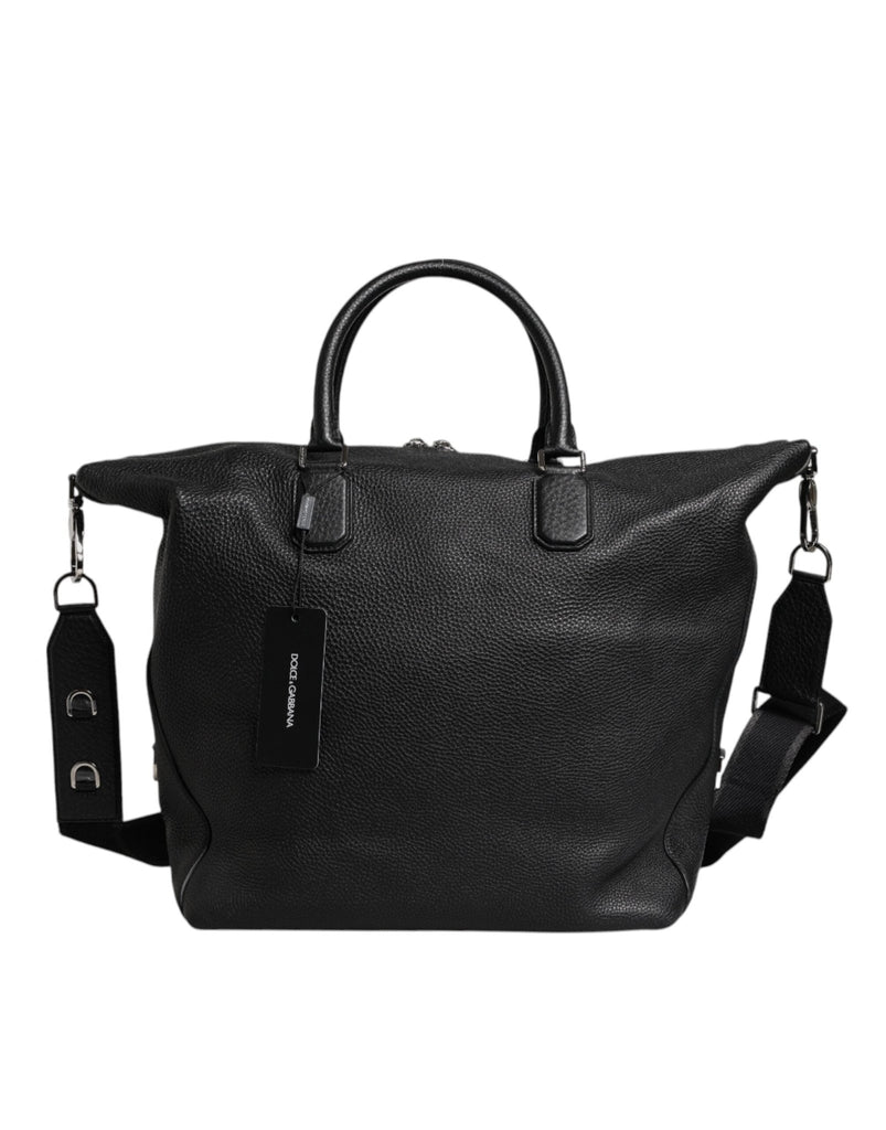 Dolce & Gabbana Black Calfskin Leather Hand Shoulder Duffle Bag - Beyzy Store - Dolce & Gabbana