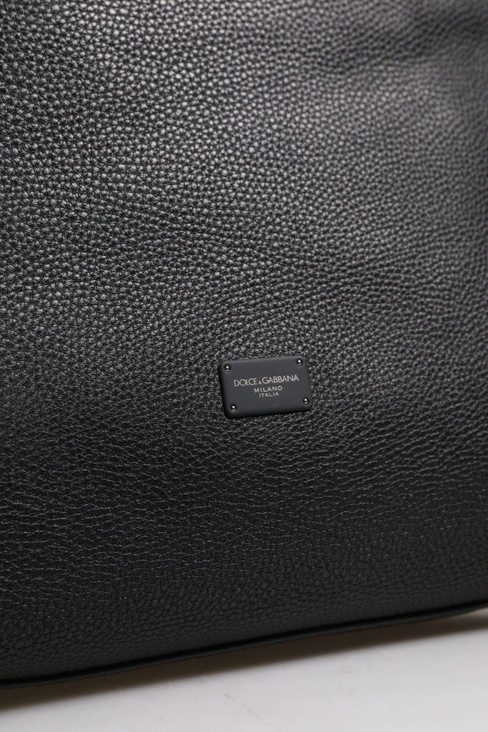 Dolce & Gabbana Black Calfskin Leather Hand Shoulder Duffle Bag - Beyzy Store - Dolce & Gabbana