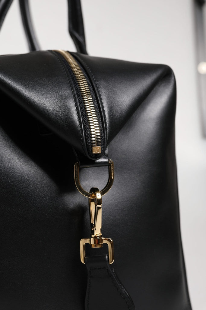 Dolce & Gabbana Black Calfskin Leather Hand Shoulder Duffle Bag - Beyzy Store - Dolce & Gabbana