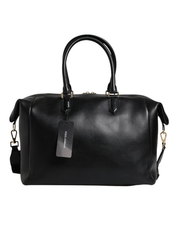 Dolce & Gabbana Black Calfskin Leather Hand Shoulder Duffle Bag - Beyzy Store - Dolce & Gabbana