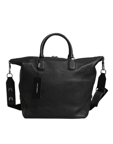 Dolce & Gabbana Black Calfskin Leather Hand Shoulder Duffle Bag - Beyzy Store - Dolce & Gabbana